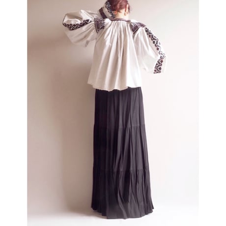 vintage romanian embroidered blouse