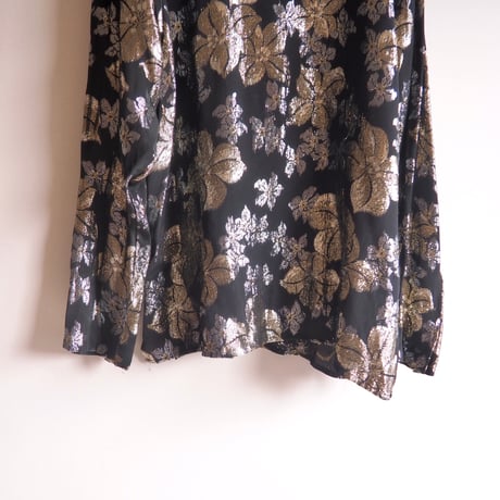 80s〜 "JH Collectibles" metallic floral blouse