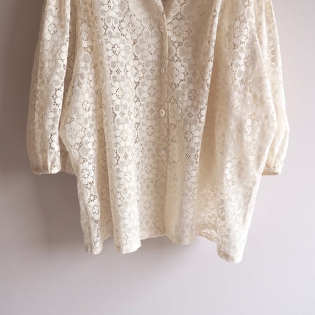 70s "Carefree Fashions" lace blouse