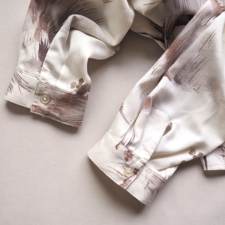 vintage ink painting blouse