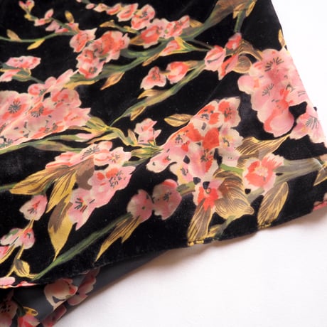 vintage floral velvet burnout robe