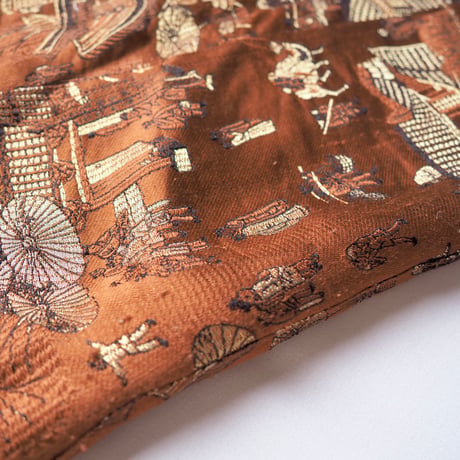 "chico's" copper brocade asian jacket