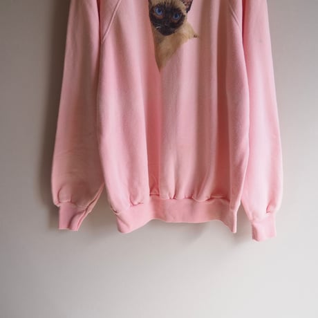 80〜90s cat print sweatshirt