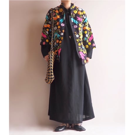 70〜80s "Dion's" floral embroidered jacket