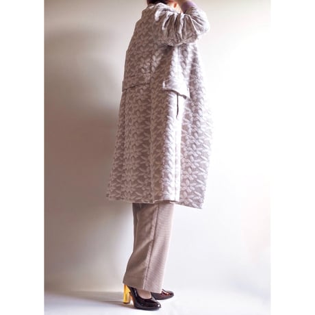60s double knit floral coat