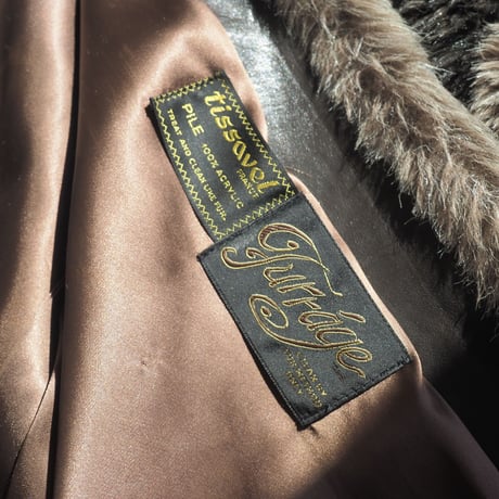 70s "Furrage Tissavel" faux fur long coat