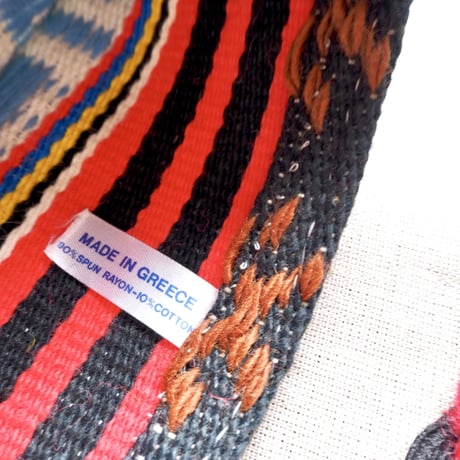 90s Greece fringe rug bag