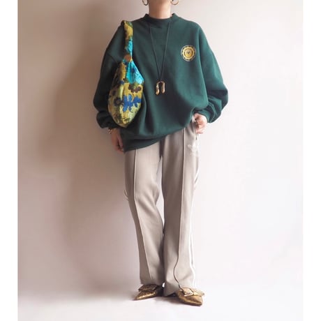 60〜70s floral tapestry bag