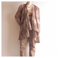 ”Re'Belle paris" brown marble sheer jacket