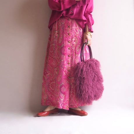 vintage lamb fur bag