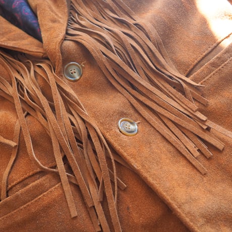 "WESTERN by Schott" leather fringe jacket