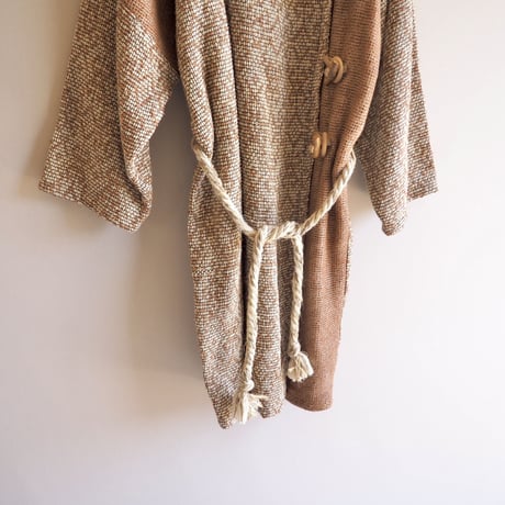 70〜80s made in Italy wood woven design tunic