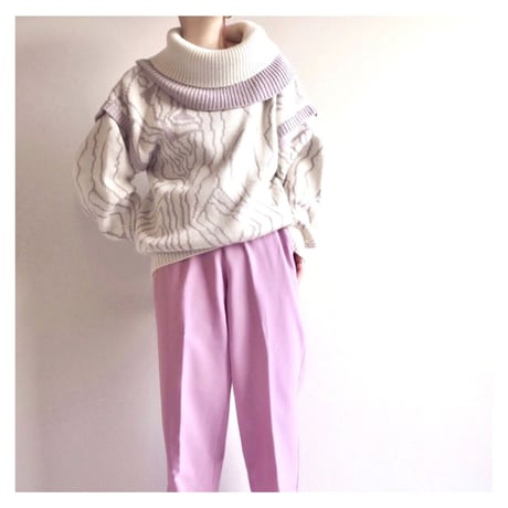 90s abstract design turtleneck sweater