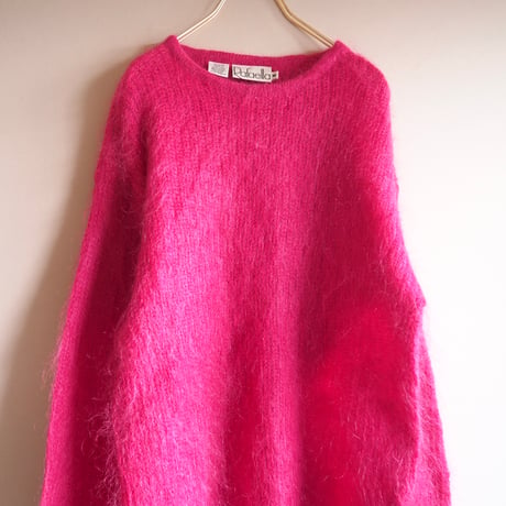 "Rafaella" oversized mohair sweater (vivid pink)