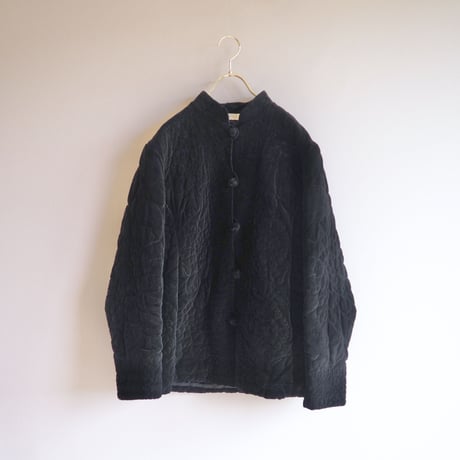 70s floral embroidered quilt jacket