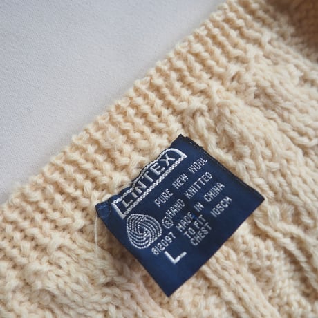 "LINTEX" popcorn oversized cardigan