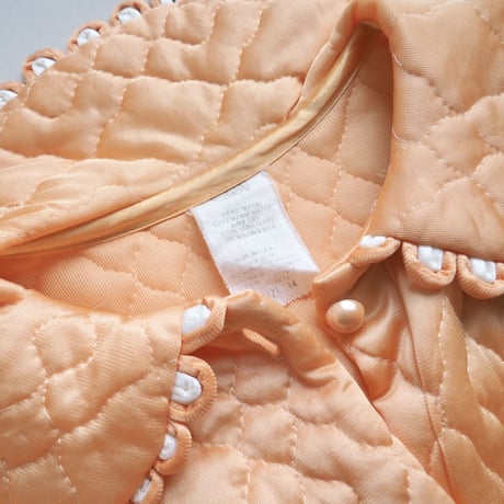 60〜70s peach quilted robe
