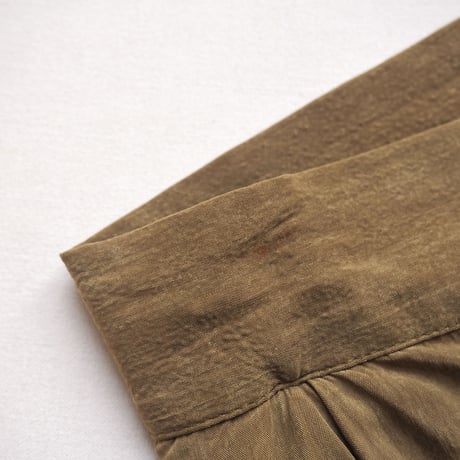 made in USA rayon olive set up (blouse & skirt)