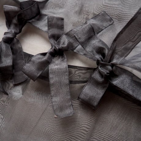 "JORDAN" oversized ribbon sheer blouse