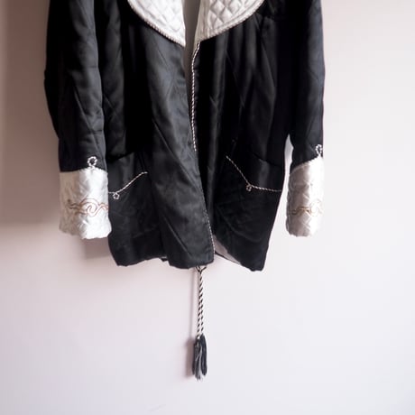 50〜60s chinese embroidered quilt jacket (BK)