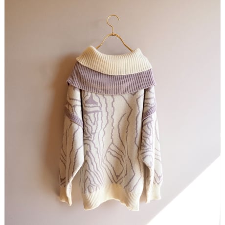 90s abstract design turtleneck sweater
