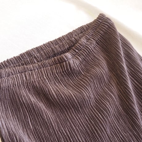dark brown micro pleated maxi skirt
