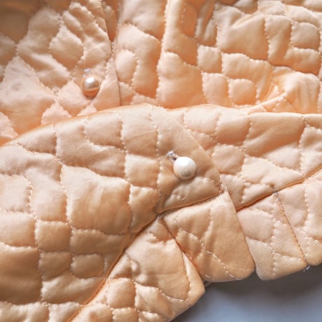 60〜70s peach quilted robe