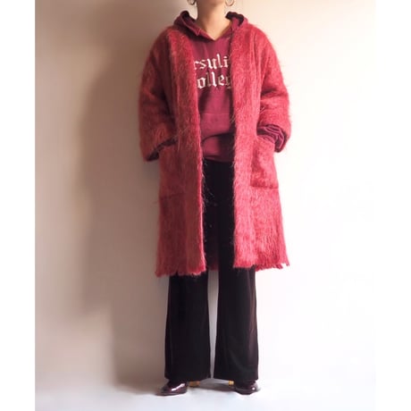 60〜70s "Andrew Stewart" wool × mohair coat (red)