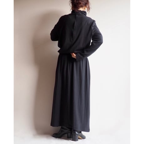 "POSITIVE ATTITUDE" turtleneck maxi dress