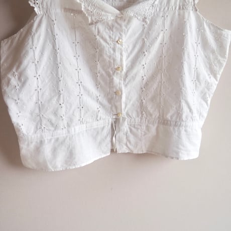 1900〜1920s antique eyelet lace corset cover