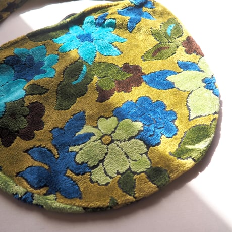 60〜70s floral tapestry bag