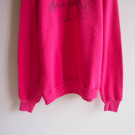 70〜80s "JERZEES" dog print sweatshirt