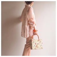 90s〜 floral oversized sheer blouse