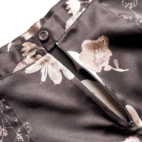 90s satin floral maxi skirt