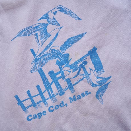 vintage lavender bird print sweat
