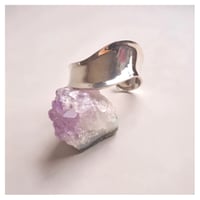 vintage sterling silver wave cuff bangle