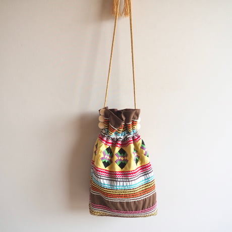 vintage remake seminole drawstring bag