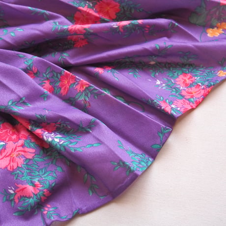 70s floral pleated midi dress