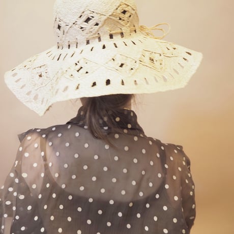 vintage boho raffia wide brimmed hat