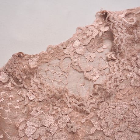 80s〜 tulle lace maxi dress