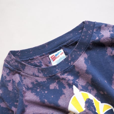 90s "Hanes" bleach print t-shirts