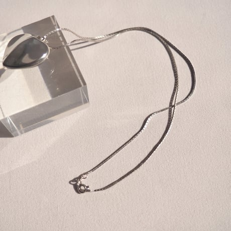 vintage silver925 puffy heart necklace