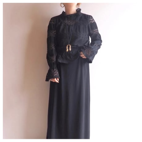 90s〜 sheer knit design tops