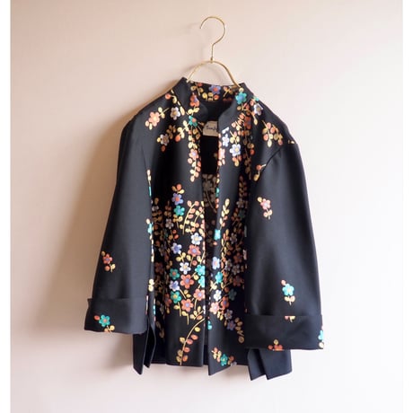 70s floral short jacket