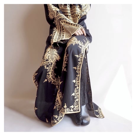 カフタンドレス Cord Embroidery Caftan Dress/コードエンブロイダリーカフタン