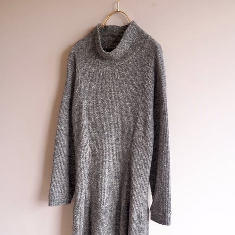 vintage mock neck knit maxi dress