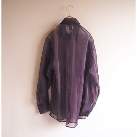"LIMITED" oversized sheer blouse (PU)