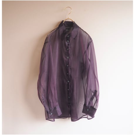 "LIMITED" oversized sheer blouse (PU)