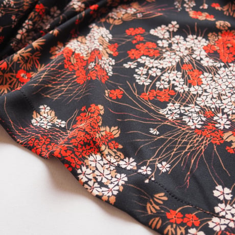 vintage floral wrap maxi skirt