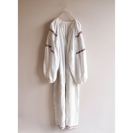 vintage ukrainian embroidered maxi dress